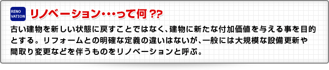 リノベーションとは